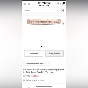 Rose gold diamond channel band